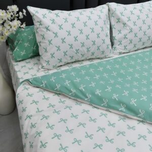 طقم سرير اطفال قطن العامرية مشجر مقاس120سم