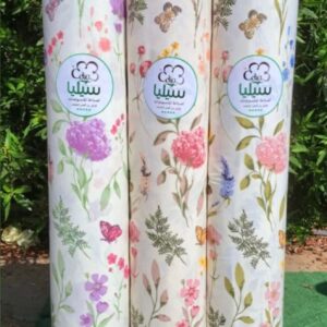 قماش ملاية قطن العامرية مشجر برسل مفتوح عرض240سم