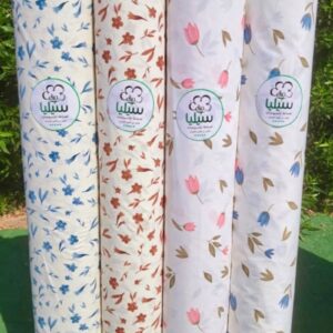 قماش ملاية قطن العامرية مشجر برسل مفتوح عرض240سم