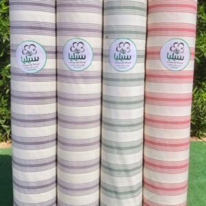 قماش ملاية قطن العامرية مشجر برسل مفتوح عرض240سم