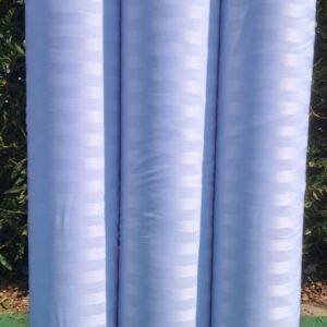 قماش ملايه استرايب قطن ستان ( ابيض )قلم 3سم تجهيز الحصن عرض 3متر